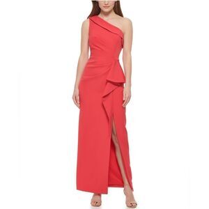 NWOT- Black- Vince Camuto One Shoulder Dress - size 10